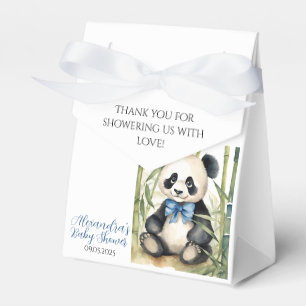 Baby Panda Bear Boy Baby Shower Favor Box