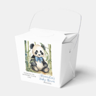 Baby Panda Bear Boy Baby Shower Favor Box