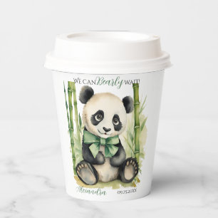 Baby Panda Bear Gender Neutral Baby Shower Paper Cups