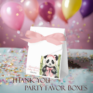 Baby Panda Bear Girls Baby Shower Favor Box