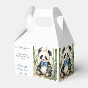 Baby Panda Boy Bear Bearly Wait Baby Shower Favor Box