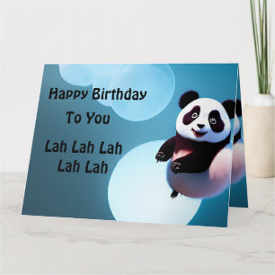 Baby Panda Bubbles, Jumbo Birthday Card