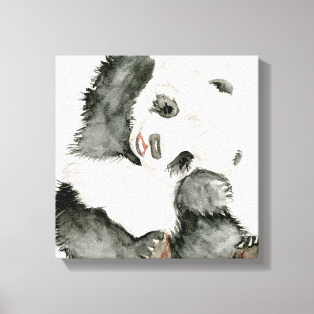 Baby Panda | Cute & Furry Canvas Print (Front)