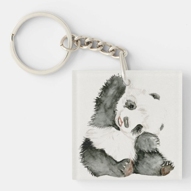 Baby Panda | Cute & Furry Keychain (Front)