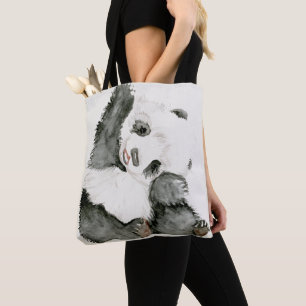 Baby Panda Cute & Furry Tote Bag