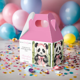 Baby Panda Girl Bear Bearly Wait Baby Shower Favor Box