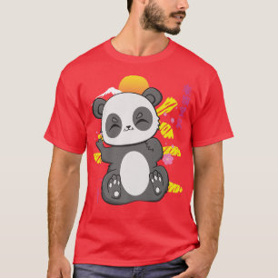 Baby Panda I m Just Here For The Snacks Japan Kanj T-Shirt