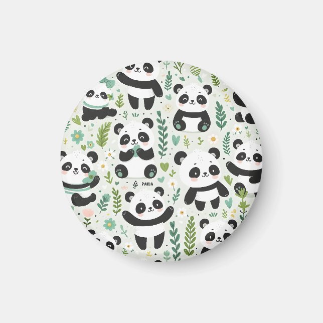 Baby Panda Pattern Magnet (Front)