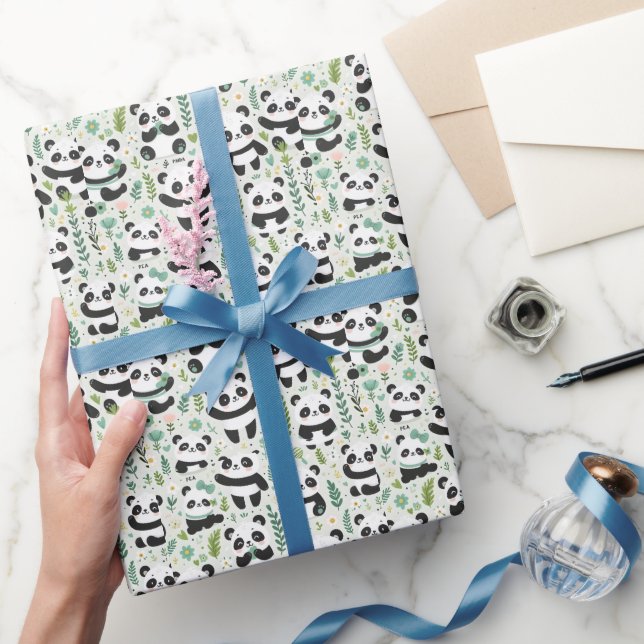 Baby Panda Pattern Wrapping Paper (Gifting)