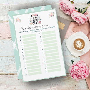 Baby Panda Peonies Jungle Baby A-Z Baby Items