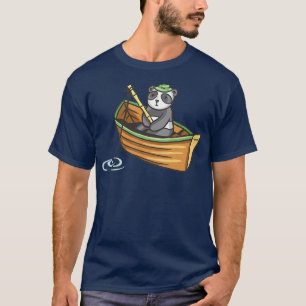 Baby Panda with Hat Fishing in BoatSea Fishing Rai T-Shirt