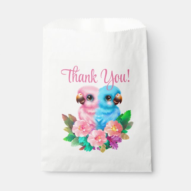 Baby Parrot Twins Favour Bag (Front)