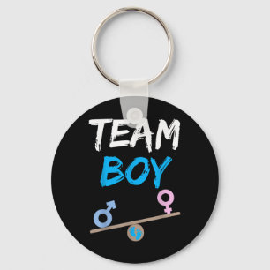 Baby Party Gender Reveal Party Team Boy Funny Gend Keychain
