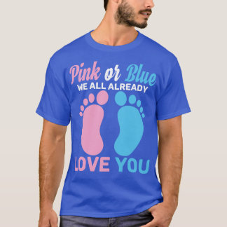 Baby Party Pink Or Blue Gender Reveal T-Shirt