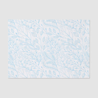 Baby Pastel Light Blue Floral Elegant Wedding Tissue Paper