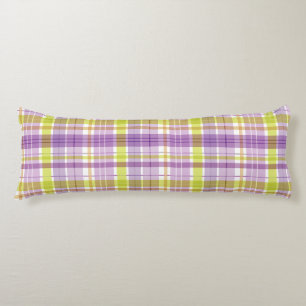 Baby Pastel Plaid Purple Green Body Pillow