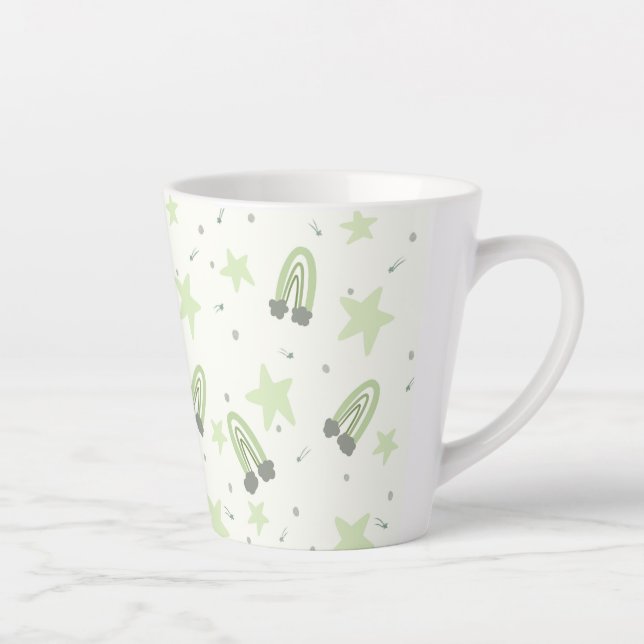 Baby pastels rainbow latte mug (Right)