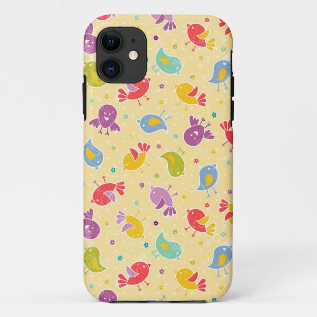Baby pattern with cute birds Case-Mate iPhone case (Back)