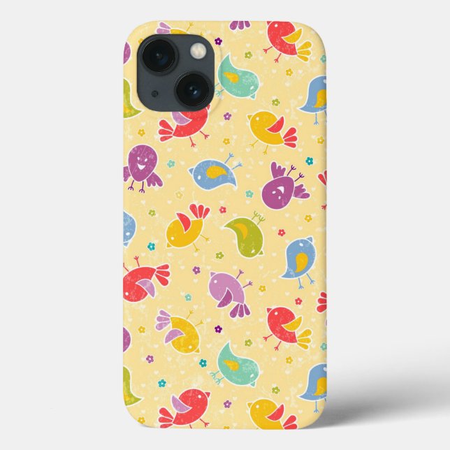 Baby pattern with cute birds Case-Mate iPhone case (Back)
