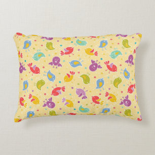 Baby pattern with cute birds decorative pillow