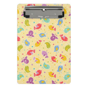 Baby pattern with cute birds mini clipboard
