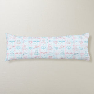 baby pattern with teddy bear body pillow