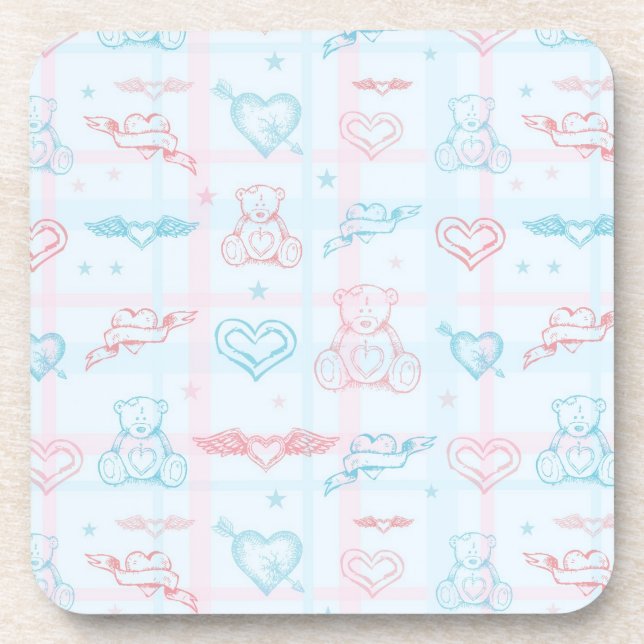 baby pattern with teddy bear coaster (Front)