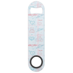 baby pattern with teddy bear speed bottle opener