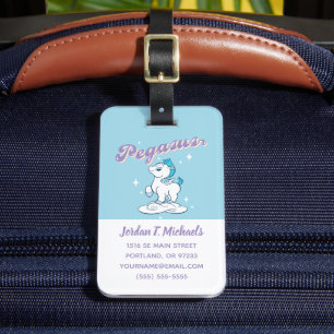 Baby Pegasus Square Sticker Luggage Tag