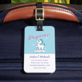 Baby Pegasus Square Sticker Luggage Tag