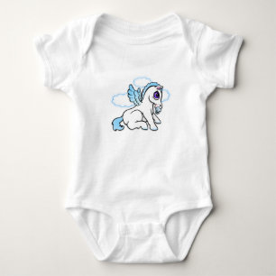Baby Pegasus with binky - Blue Bodysuit