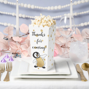 Baby Penguin and Mom Baby Shower Favor Box