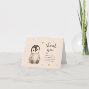 Baby Penguin Chick Baby Shower Thank You Card