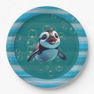 Baby Penguin Paper Plate