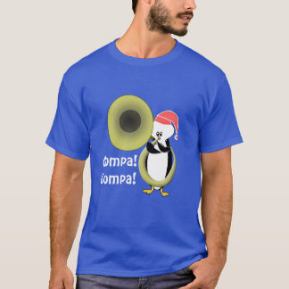 Baby Penguin Playing Tuba Customizable  T-Shirt