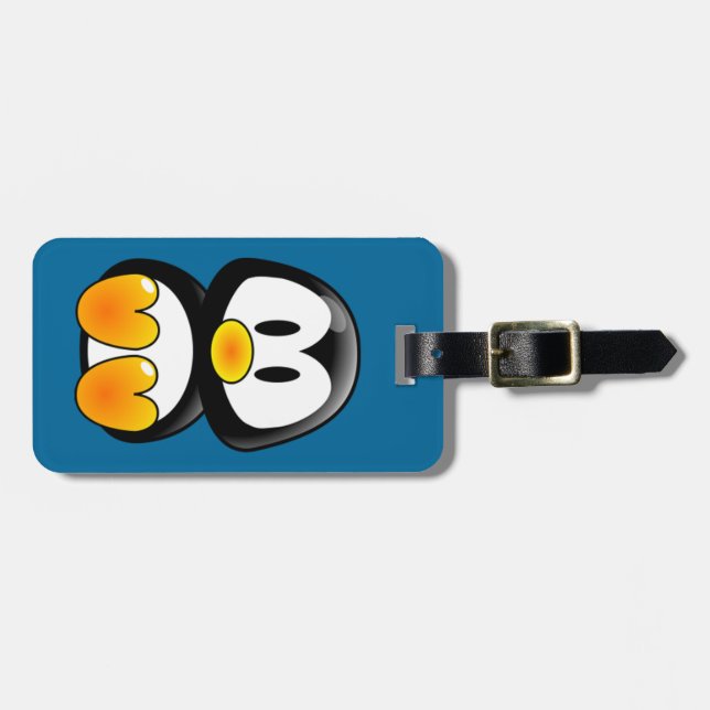 baby penguin tux luggage tag (Front Horizontal)