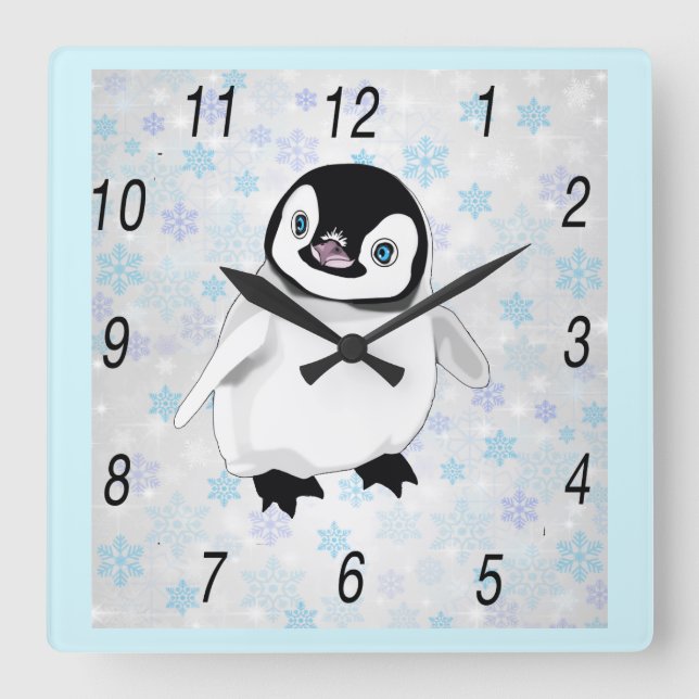 Baby Penguin Wall Clock (Front)