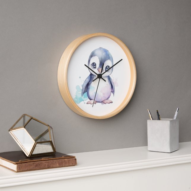 Baby Penguin Wall Clock (Office)