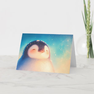Baby Penguin Winter World Card