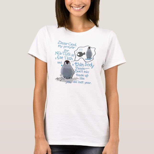 Baby Penguin's New Year's resolution Women's tee (Front)
