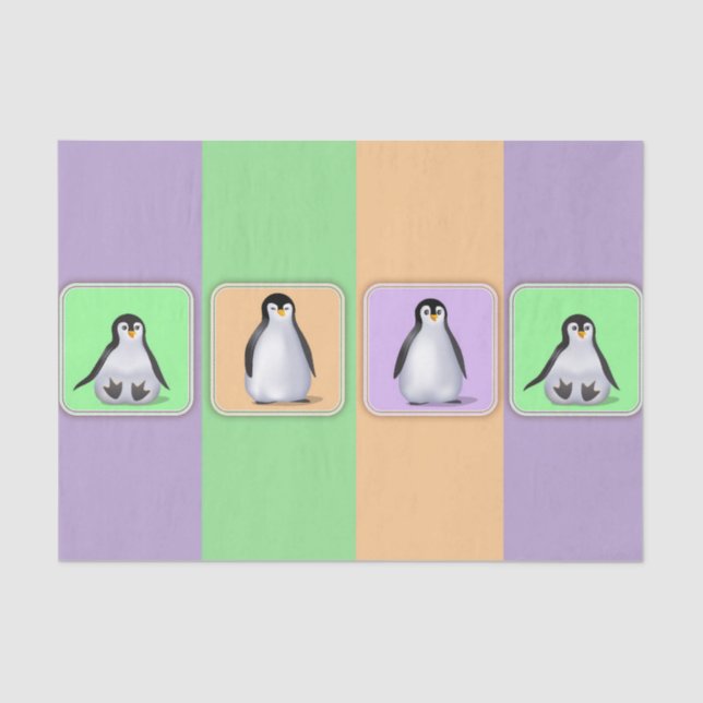 Baby Penguins Tissue Paper (Front)