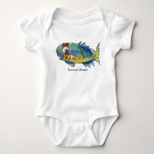 Baby Personalized Infant Parrot Fish Bodysuit