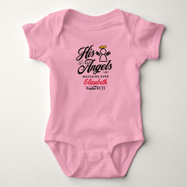 Baby Personalized Scripture Promise Outfit Bodysuit (Front)