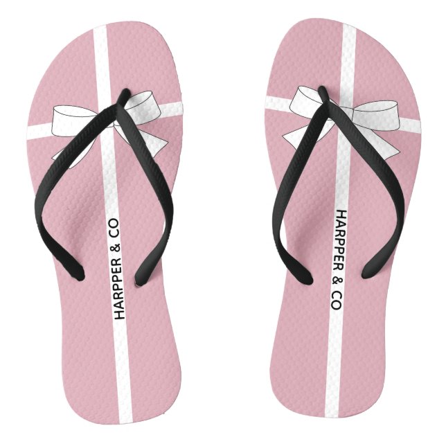 Baby Personalized Shower Pink Tiara Party  Flip Flops (Footbed)