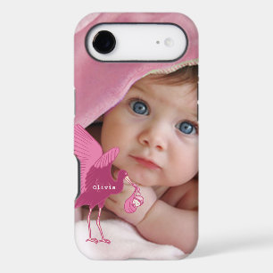Baby Photo Baby Stats Damask Burnt Edge iPhone