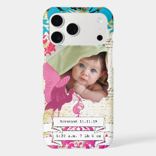 Baby Photo Bébé Statistiques Damask Burnt Edge iPh