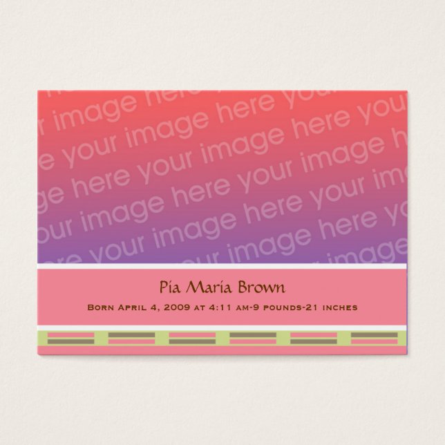 Baby Photo Birth Announcements (Front)