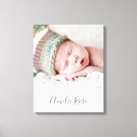 BABY PHOTO BIRTH DATE bold type pale grey grey