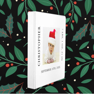 Baby Photo Birth Stats Album Binder