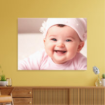 Baby Photo Canvas Print - Personalized Nursery